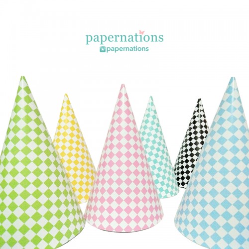 Diamond Pattern Cone Hats